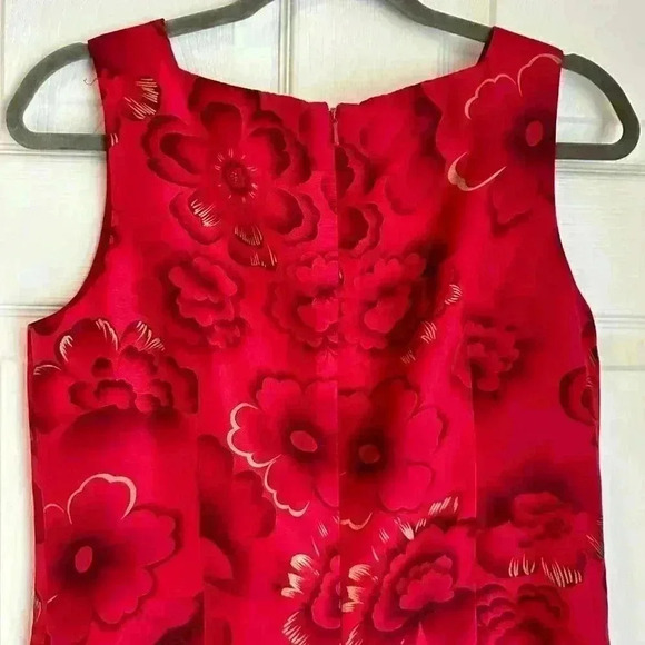 Coldwater Creek Red Floral Silk Dress Women’s Size 10 - Picture 5 of 5
